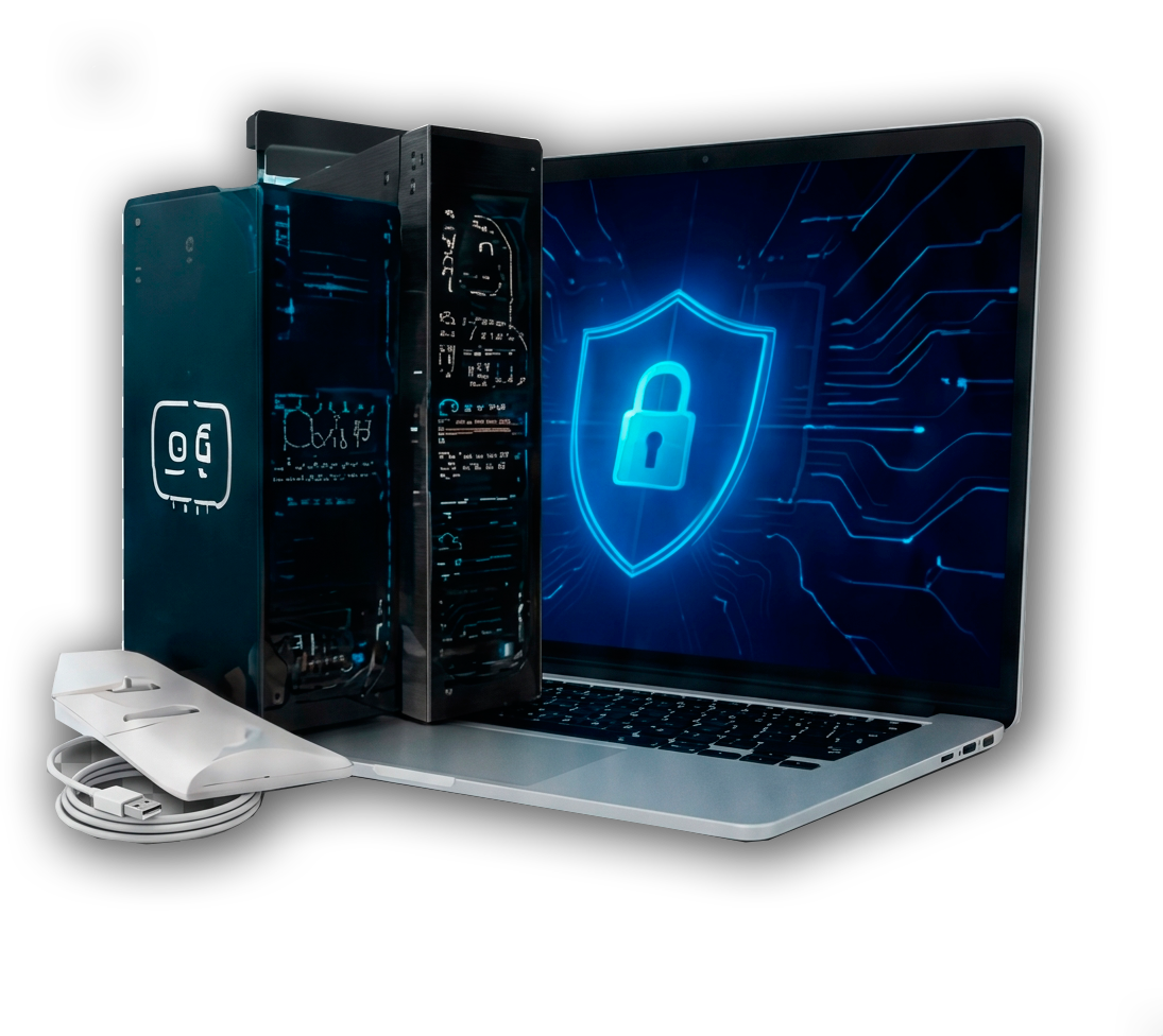 Laptop con protección digital